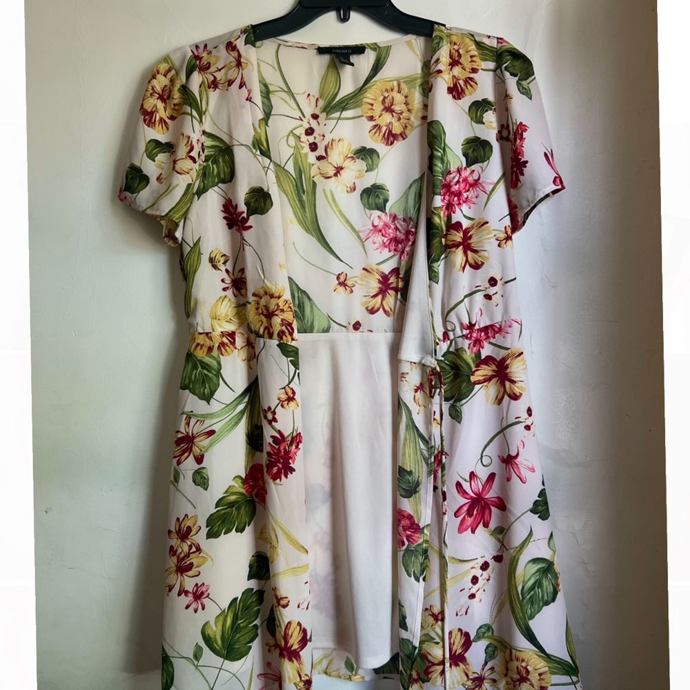 Floral wrap mini dress